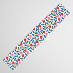 Simple Floral - Blue, Pink and Red Table Runner Gallery Image 3