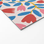 Simple Floral - Blue, Pink and Red Welcome Mat Gallery Image 2