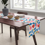 Simple Floral - Blue, Pink and Red Table Runner Gallery Image 2
