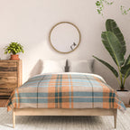 fall plaid - orange and blue Comforter Gallery Image 3