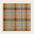fall plaid - orange and blue Wood Wall Art Gallery Image 1