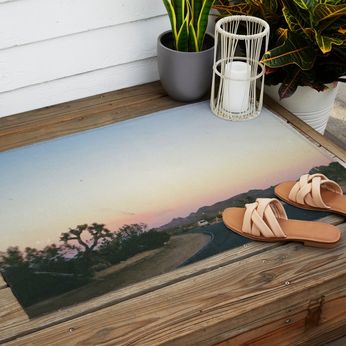 SUNSET ON THE ROAD XII Outdoor Rug Gallery Image 2