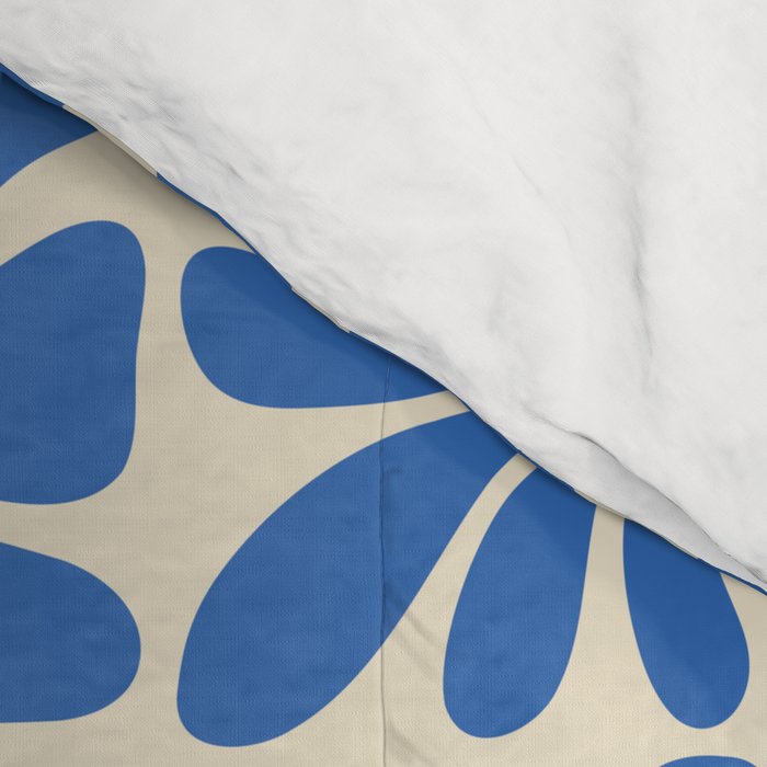 Vintage blue flower art pattern Comforter Gallery Image 4