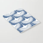 Japanese Crane Ornate Art Deco Powder Blue Pattern  Notebook Gallery Image 2