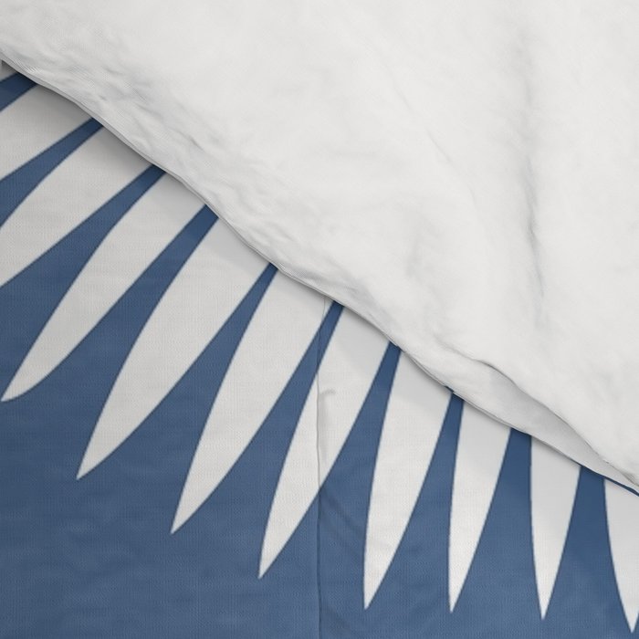 Japanese Crane Ornate Art Deco Powder Blue Pattern  Comforter Gallery Image 4