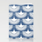 Japanese Crane Ornate Art Deco Powder Blue Pattern  Stationery Card Gallery Image 2