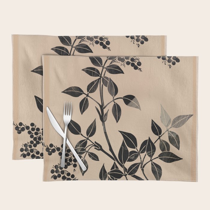 Abstract Art Minimal Plant 5 Placemat Gallery Image 1