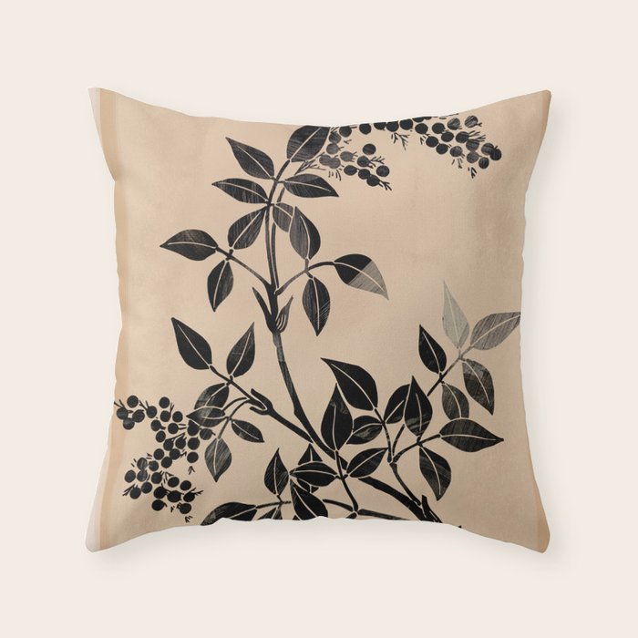 Abstract Art Minimal Plant 5 Throw Pillow Gallery Image 6