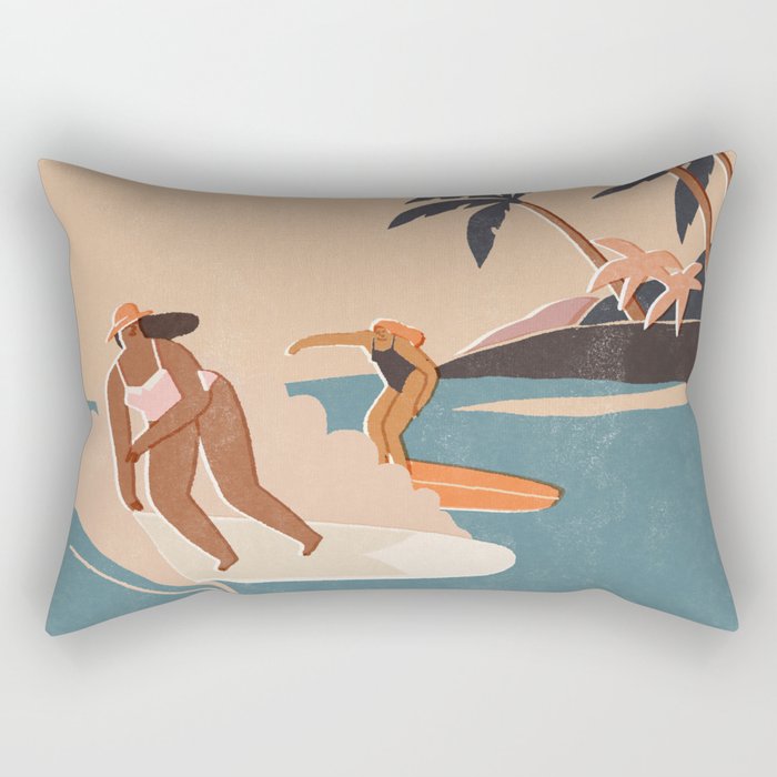 Sun kissed babes Rectangular Pillow Gallery Image 1