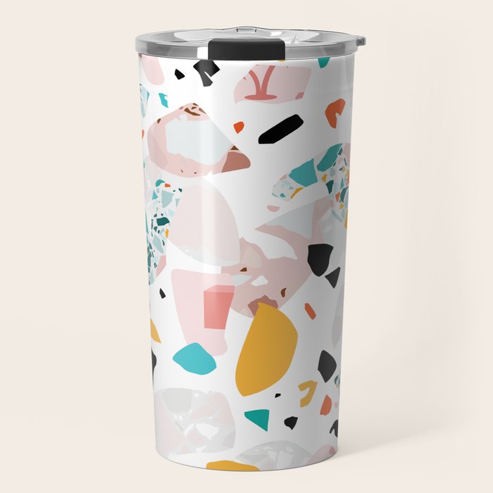 Mixed Mess I. / Collage, Terrazzo, Colorful Travel Mug Gallery Image 1