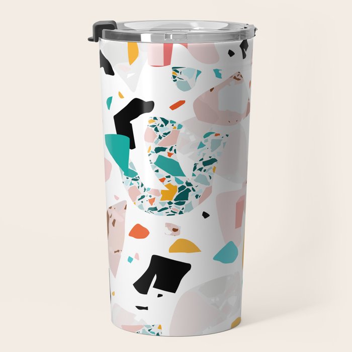Mixed Mess I. / Collage, Terrazzo, Colorful Travel Mug Gallery Image 3