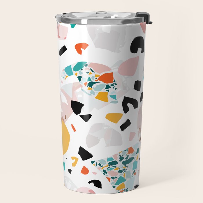 Mixed Mess I. / Collage, Terrazzo, Colorful Travel Mug Gallery Image 2