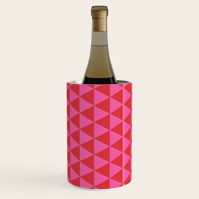 Red and Pink Geometric Pattern Wine Chiller Gallery Image 2
