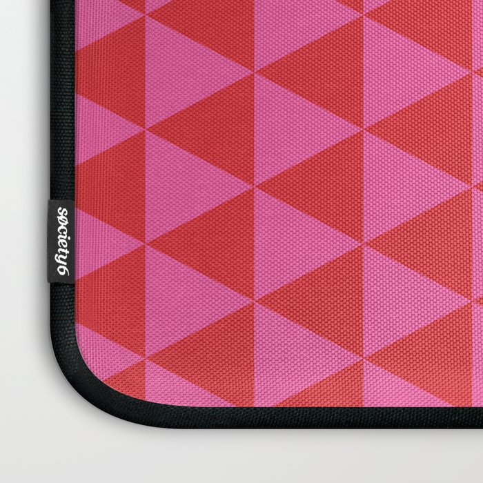 Red and Pink Geometric Pattern Laptop Sleeve Gallery Image 3