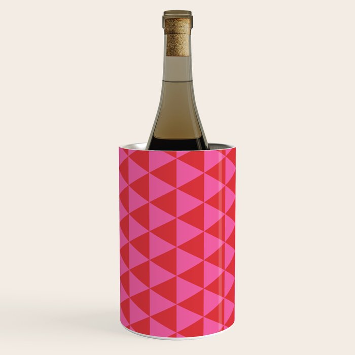 Red and Pink Geometric Pattern Wine Chiller Gallery Image 1