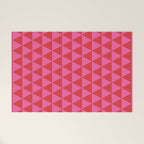 Red and Pink Geometric Pattern Welcome Mat Gallery Image 1