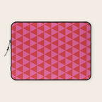 Red and Pink Geometric Pattern Laptop Sleeve Gallery Image 1
