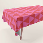 Red and Pink Geometric Pattern Tablecloth Gallery Image 1