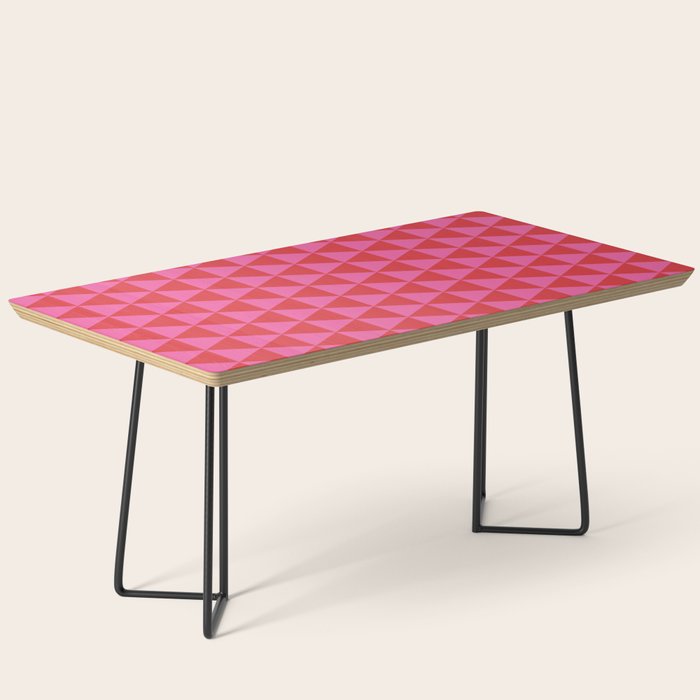 Red and Pink Geometric Pattern Coffee Table Gallery Image 1