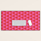 Red and Pink Geometric Pattern Desk Mat Gallery Image 1