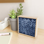 Indigo Blue Shibori Tie Dye, Boho Art Mini Art Print Gallery Image 2