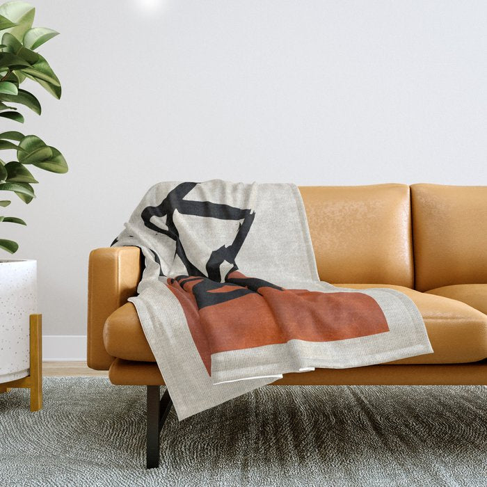 Orange Shards Throw Blanket Gallery Image 1