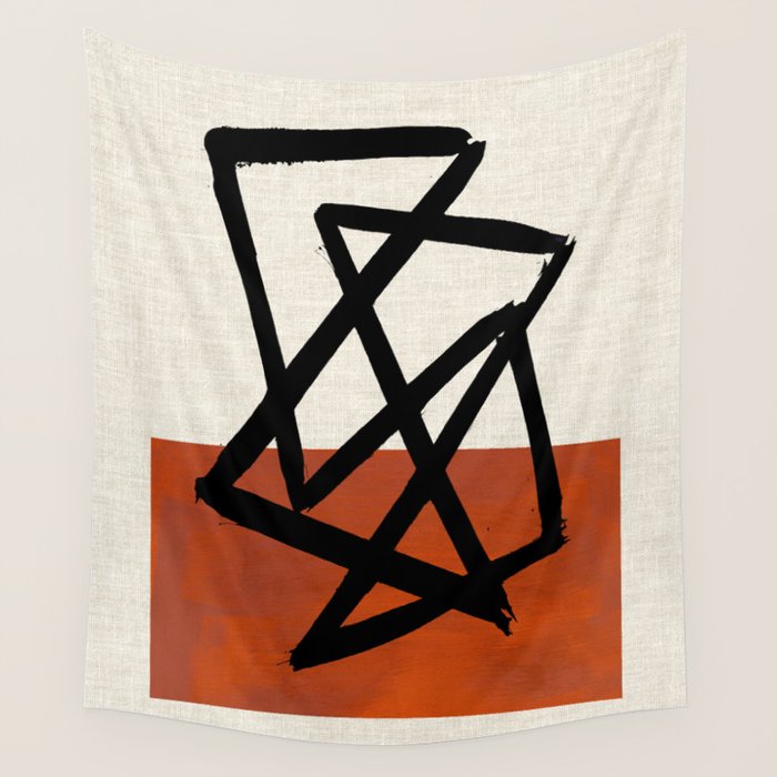 Orange Shards Wall Tapestry Gallery Image 4