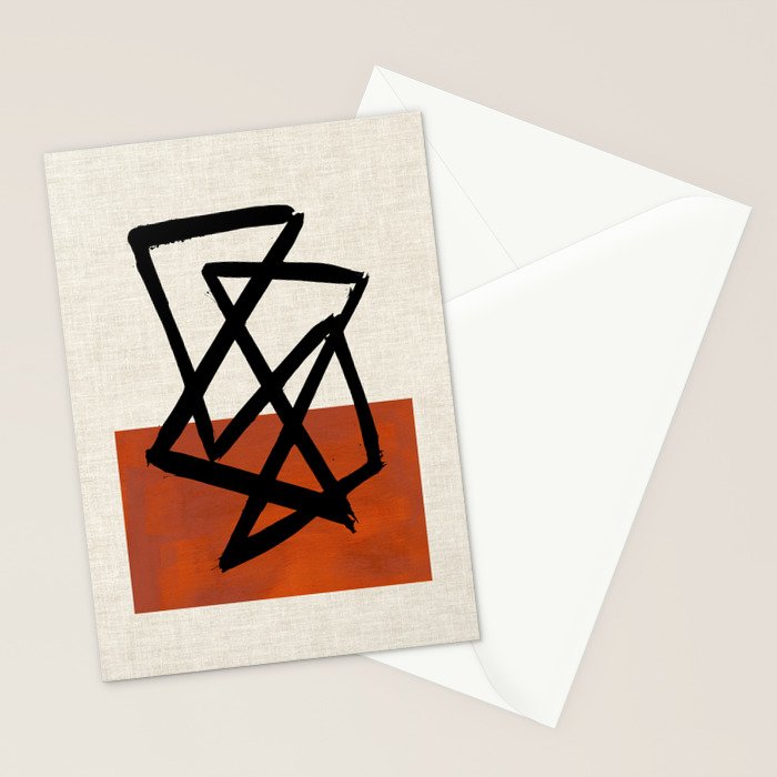 Orange Shards Stationery Card Gallery Image 2