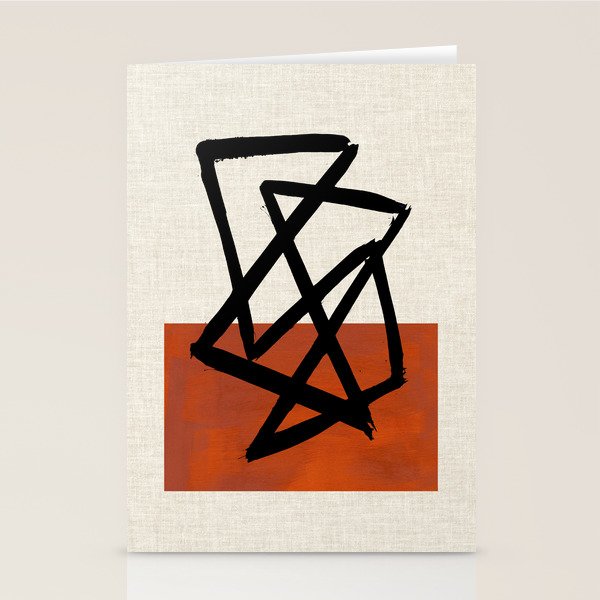 Orange Shards Stationery Card Gallery Image 2