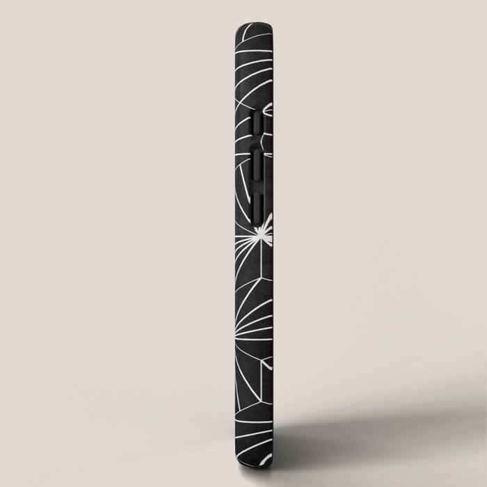 Hexagonal Pattern - Black Concrete iPhone Case Gallery Image 2
