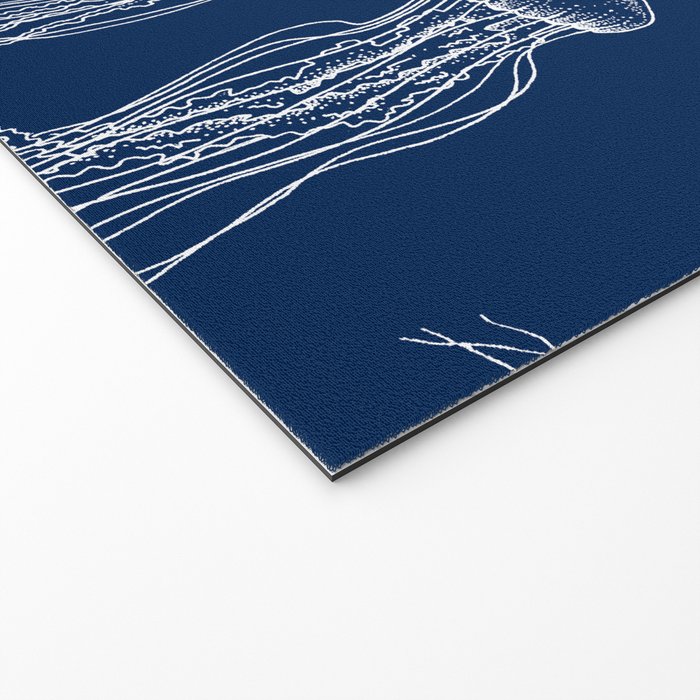 Jellyfish Print - Navy Welcome Mat Gallery Image 2