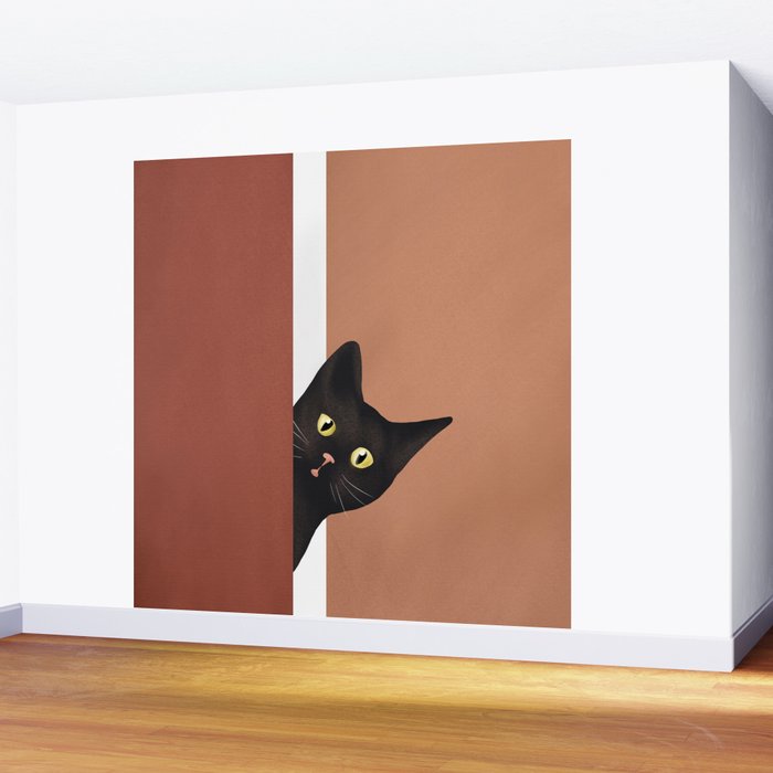 Peeking In Wall Mural Gallery Image 2