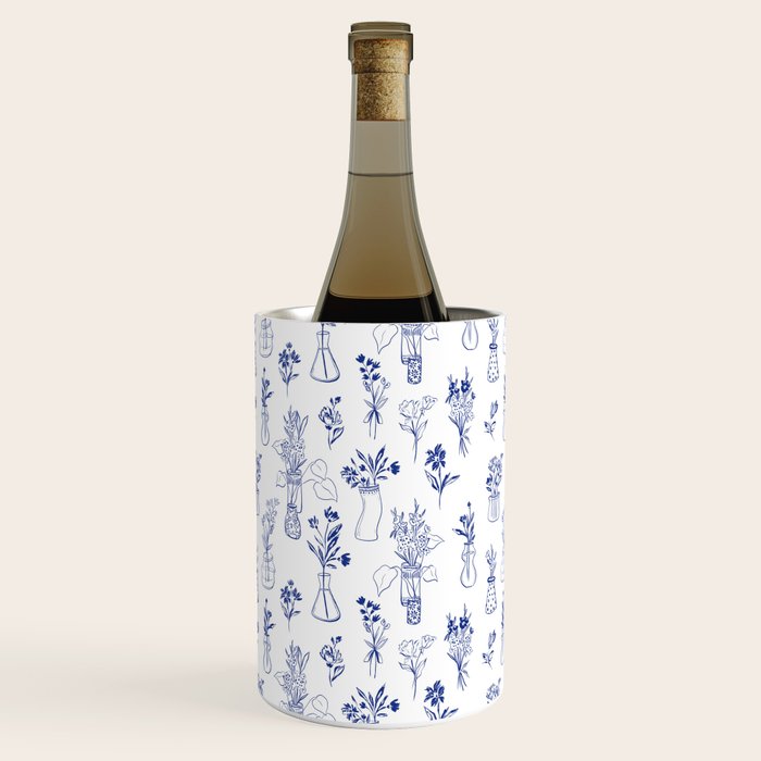 Simple Still Life with Flowers and Vases Wine Chiller Gallery Image 1