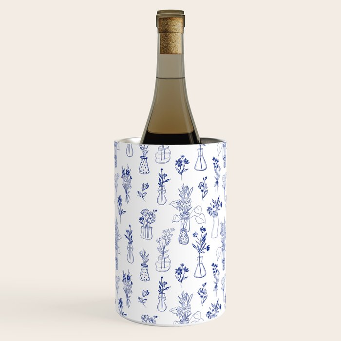 Simple Still Life with Flowers and Vases Wine Chiller Gallery Image 3
