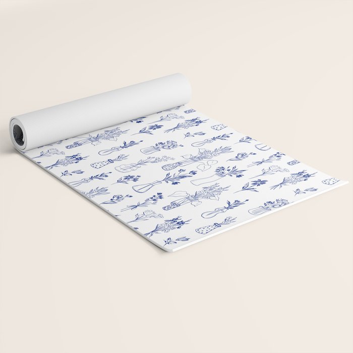 Simple Still Life with Flowers and Vases Yoga Mat Gallery Image 2