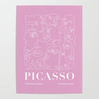 Picasso Pink Faces Line Art Poster Gallery Image 4