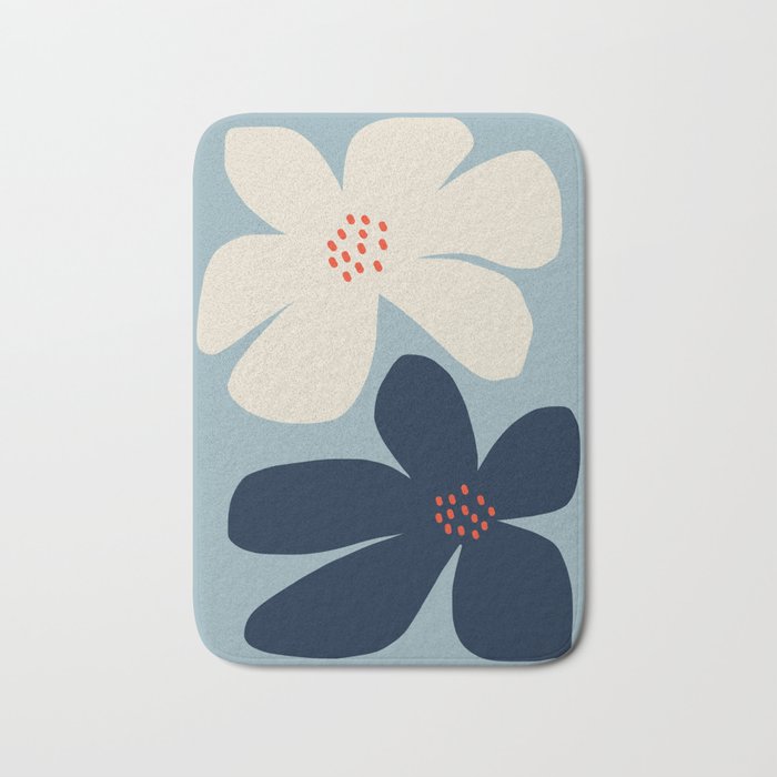 Abstract floral Bath Mat Gallery Image 1
