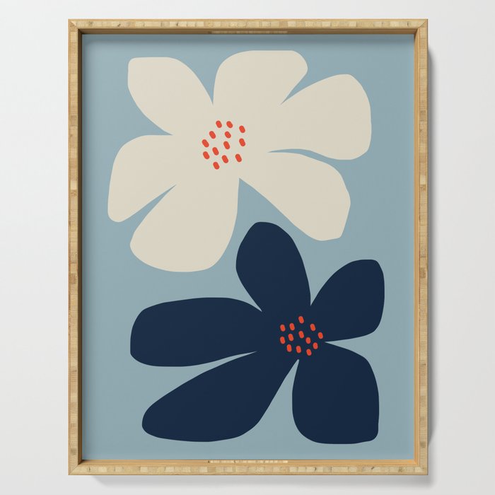 Abstract floral Serving Tray Gallery Image 1