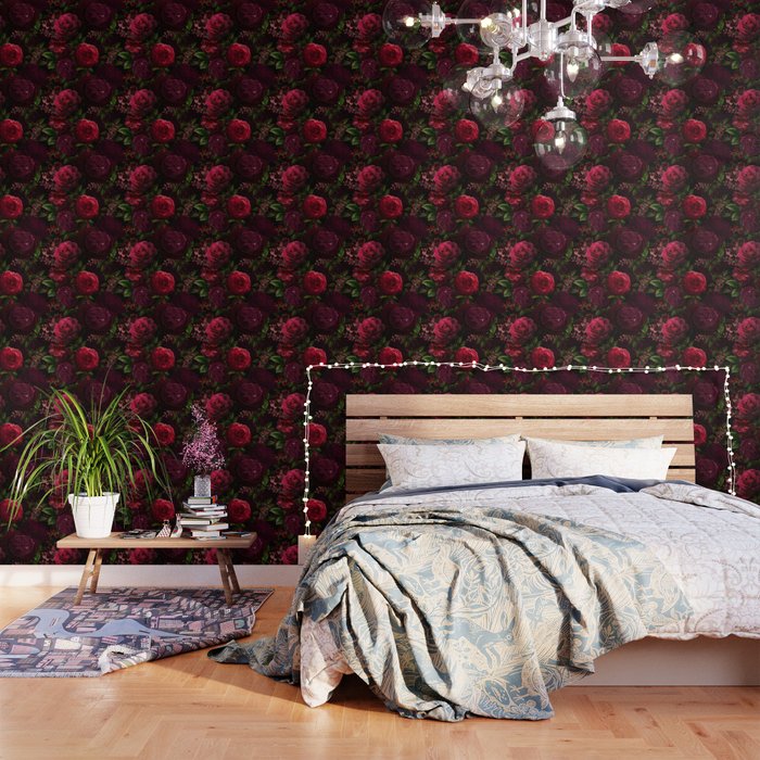 Vintage & Shabby Chic - Vintage & Shabby Chic - Mystical Night Roses Wallpaper Gallery Image 3