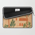 Sun Drenched Casa with Palms Mediterranean Tropical Vibes Laptop Sleeve Gallery Image 2