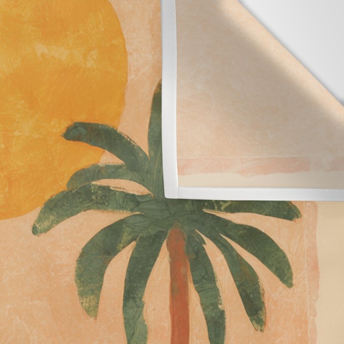 Sun Drenched Casa with Palms Mediterranean Tropical Vibes Wall Tapestry Gallery Image 3