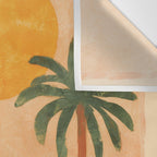 Sun Drenched Casa with Palms Mediterranean Tropical Vibes Wall Tapestry Gallery Image 3