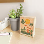 Sun Drenched Casa with Palms Mediterranean Tropical Vibes Mini Art Print Gallery Image 2