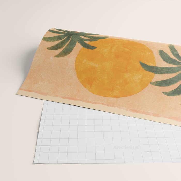 Sun Drenched Casa with Palms Mediterranean Tropical Vibes Wrapping Paper Gallery Image 2
