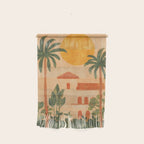 Sun Drenched Casa with Palms Mediterranean Tropical Vibes Wall Hanging Gallery Image 1