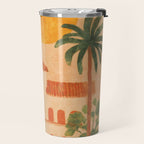 Sun Drenched Casa with Palms Mediterranean Tropical Vibes Travel Mug Gallery Image 2