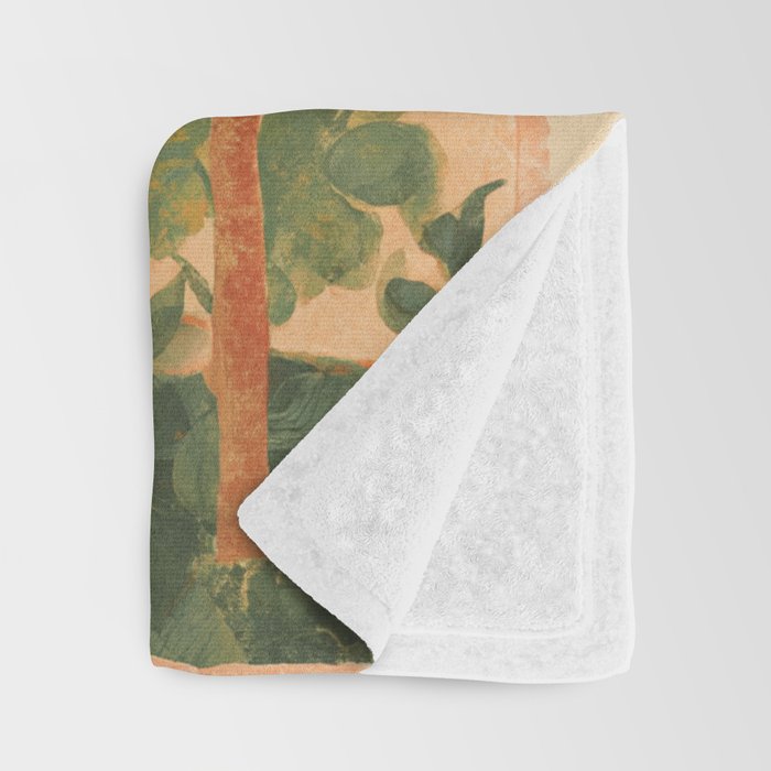 Sun Drenched Casa with Palms Mediterranean Tropical Vibes Throw Blanket Gallery Image 3