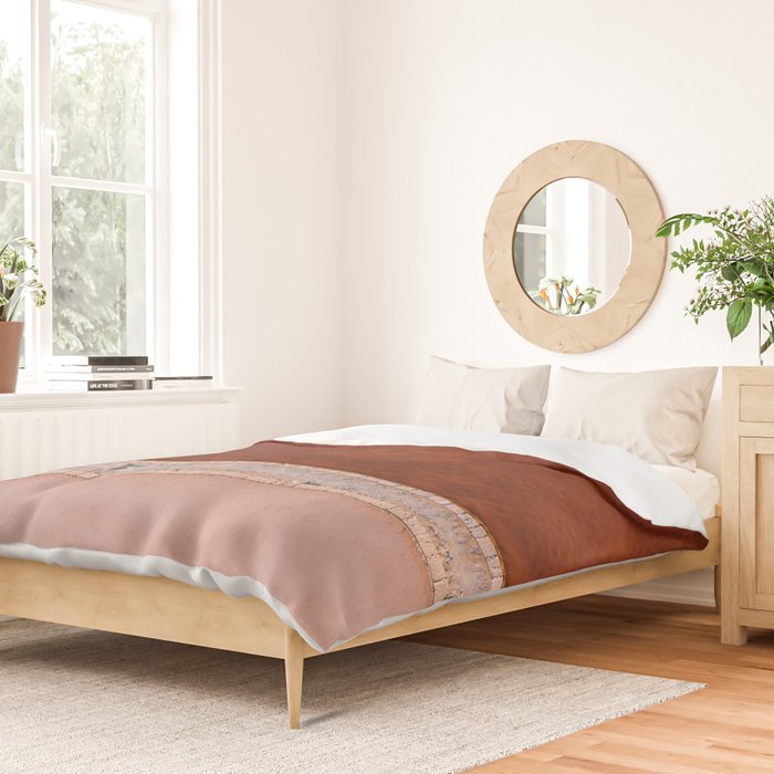 Pink and Red Salt Lake in Italy Duvet Cover Gallery Image 2