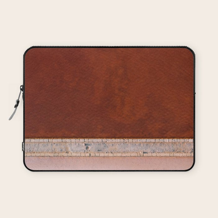 Pink and Red Salt Lake in Italy Laptop Sleeve Gallery Image 1