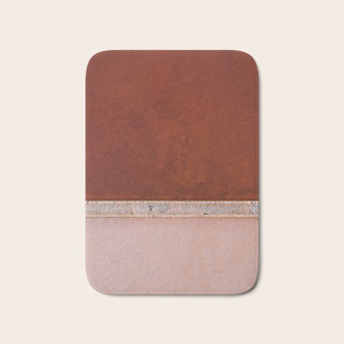 Pink and Red Salt Lake in Italy Bath Mat Gallery Image 1